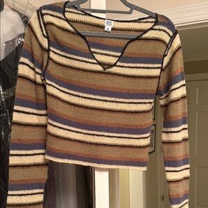 Striped V-Neck Sweater